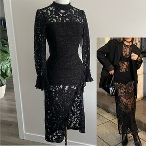 Alexis Black Fala Lace Dress